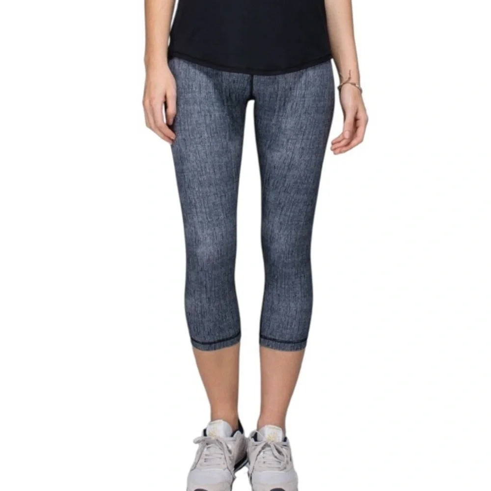Lululemon Wunder Under Crop Legging Full-On Luxtreme Burlap Texture Black Dune 4